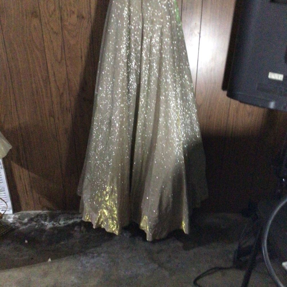 Camille la Vie Champagne halter dress SZ 0 - Picture 5 of 7
